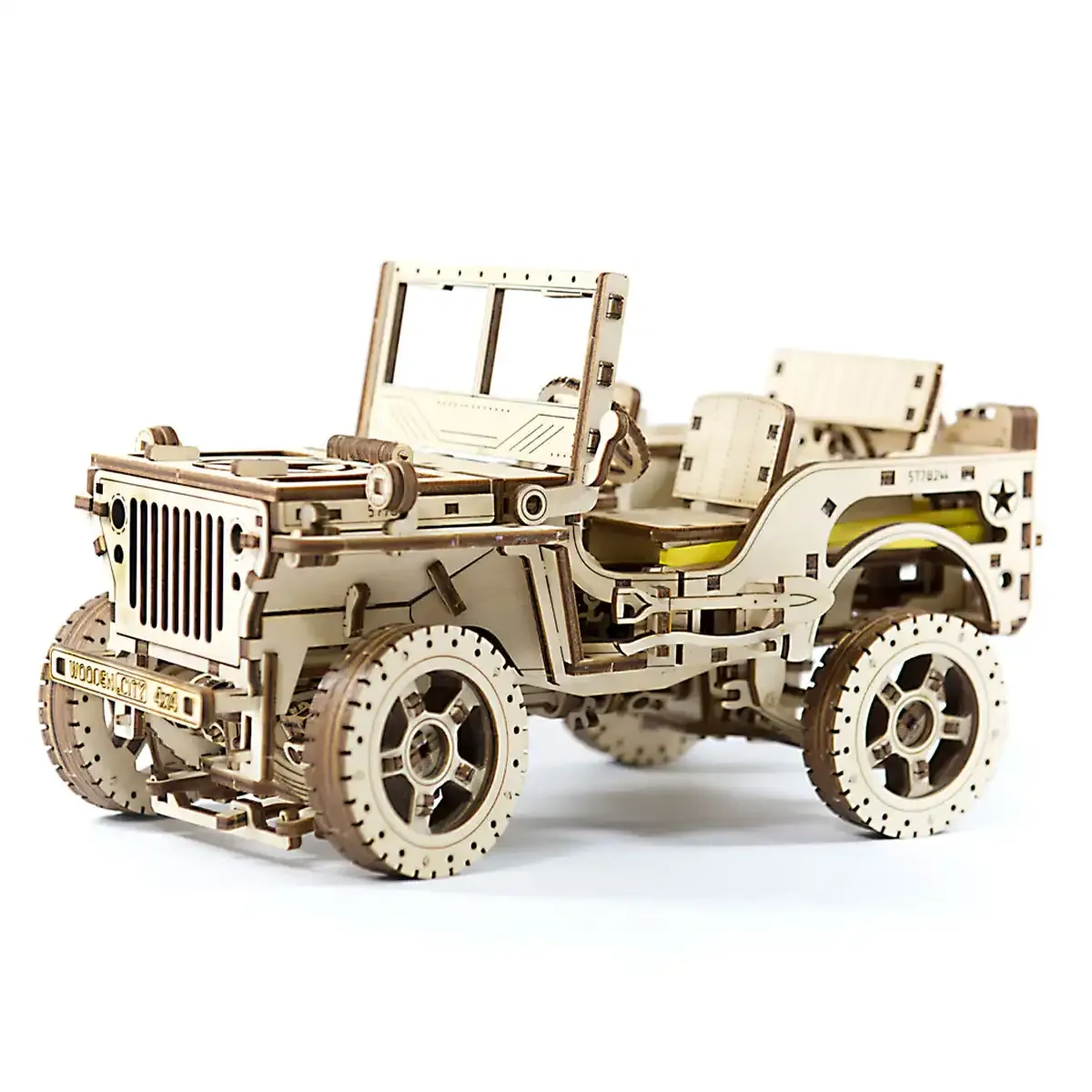 3D Wooden Car Model Puzzle - Off-Road 4x4 Adventure