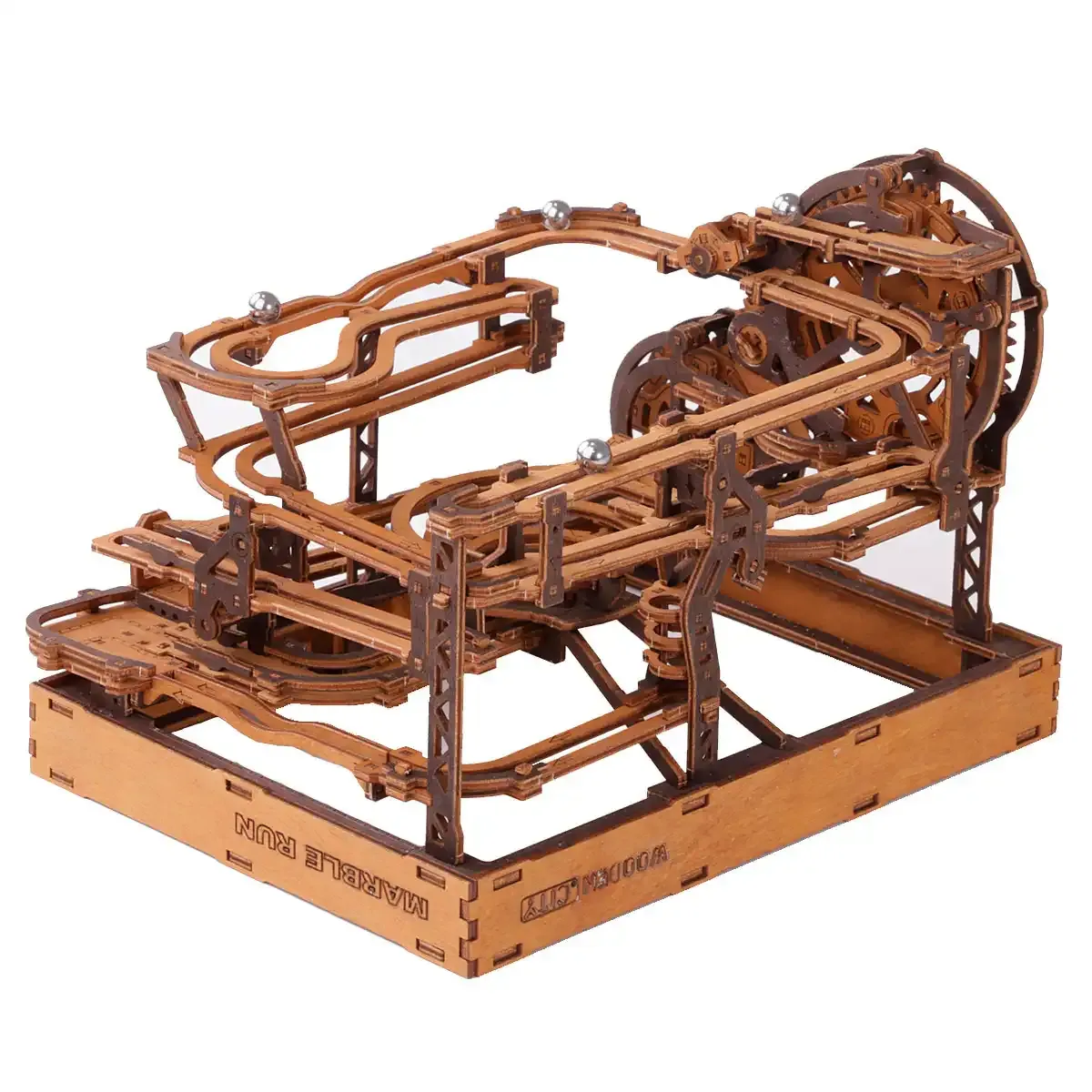 3D Wooden Marble Run Model Puzzle - Challenge