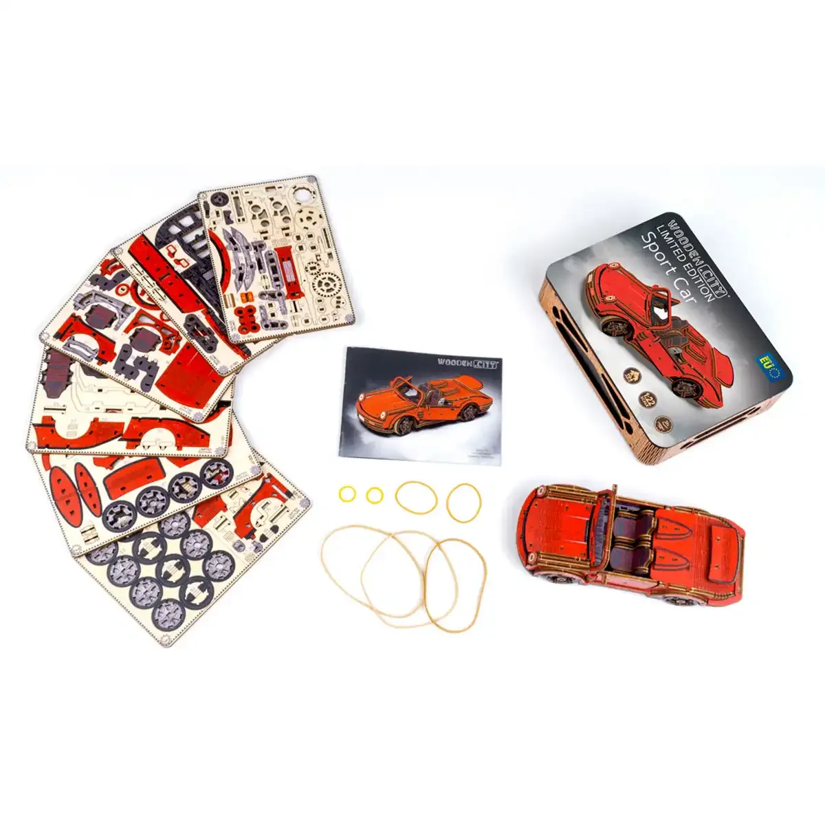 3D Wooden Car Model Puzzle - Sport Car Design - Image 2