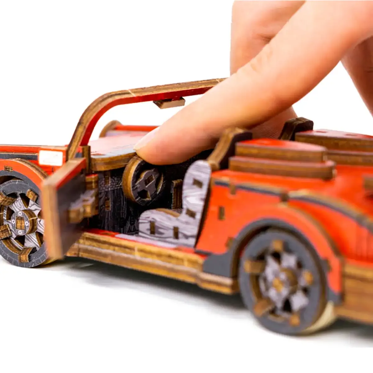 3D Wooden Car Model Puzzle - Sport Car Design - Image 3